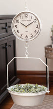 Load image into Gallery viewer, White Vintage Hanging Scale w/Clock
