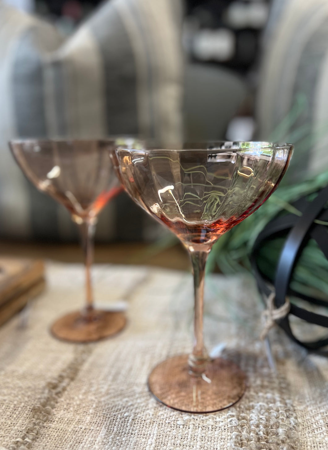 Blush Pink Cocktail Glass
