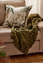 Load image into Gallery viewer, Blake Waffle Olive Throw
