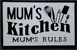 Mum's Kitchen Enamel Sign
